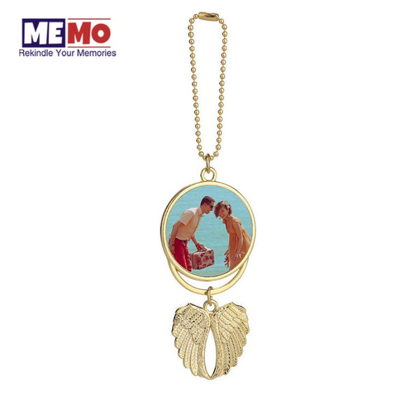 Custom Photo Angel Wings Car Accessories Pendant